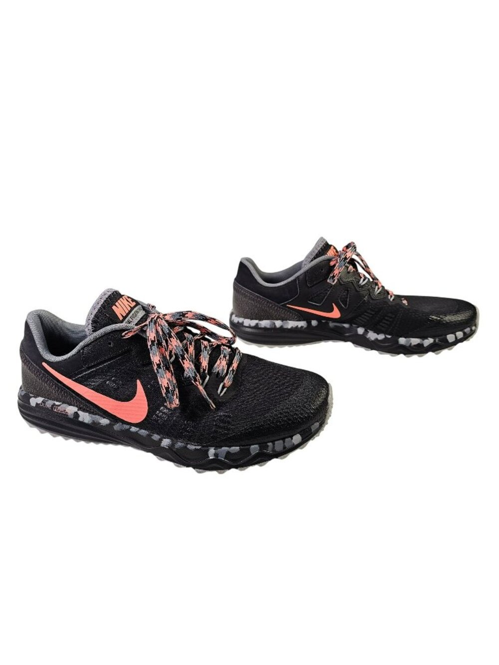 Nike Dual Fusion Trail 2 Running Shoes Women's Size 9 Black/Peach 819147-001